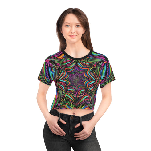 Trippy Beasts Star - Crop Tee (AOP) - All Over Prints