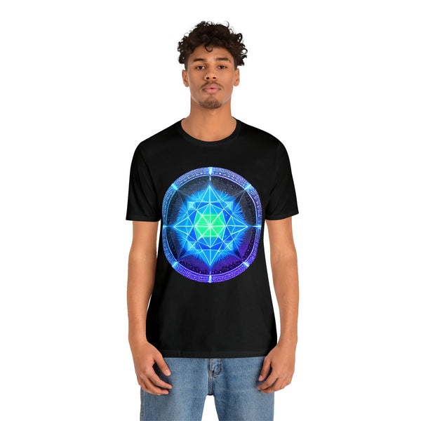 Trippy Crystal Geometric - EDM Mens Tshirt - Black / M -