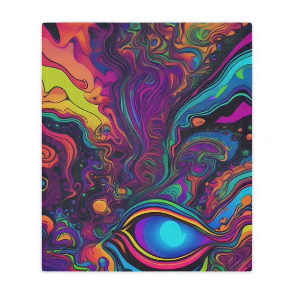 Trippy Eye - EDM Minky Blanket - Home Decor