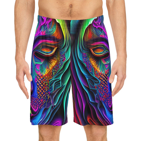 Trippy Melty Face - Shorts (AOP) - All Over Prints