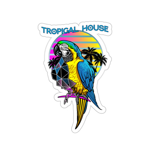 Tropical House Sticker - Kiss-Cut Stickers - 3 × 3 / White -
