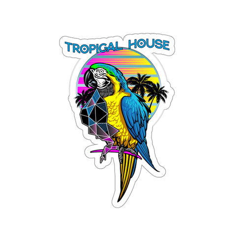 Tropical House Sticker - Kiss-Cut Stickers - 6 × 6 / White -