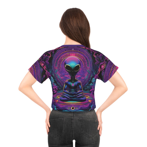 Zen Alien - Crop Tee (AOP) - All Over Prints